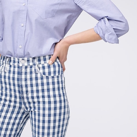 J. Crew Denim - J. Crew High Rise Gingham Jeans